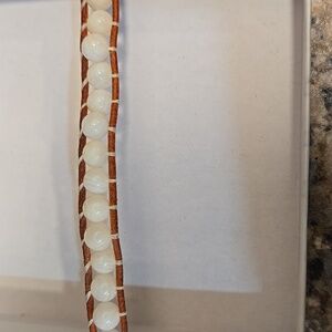 Handmade white stone bracelet